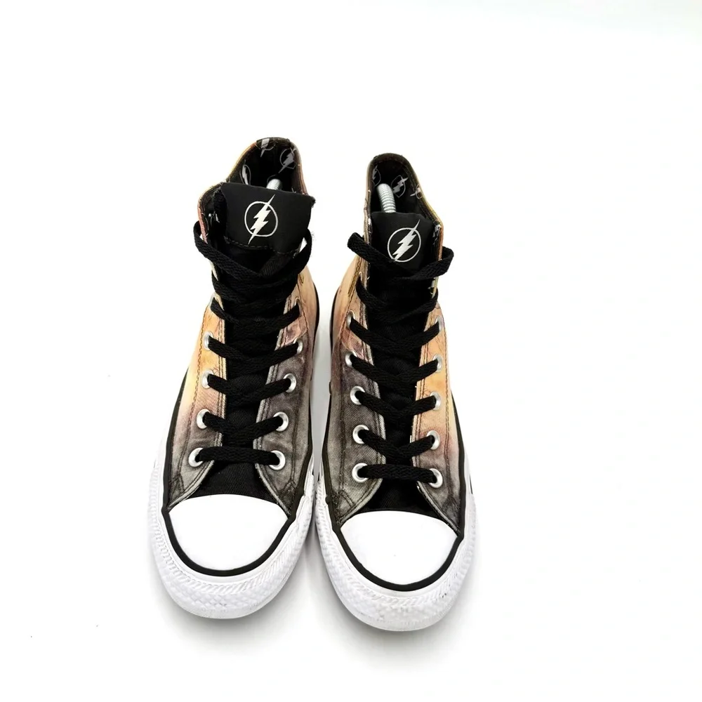 Converse Black and‎ Orange Graphic High-Top Sneakers